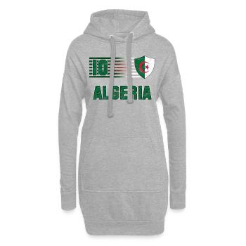 Équipe d’Algérie de football - Sweat-shirt à capuche long Femme - gris chiné - Devant