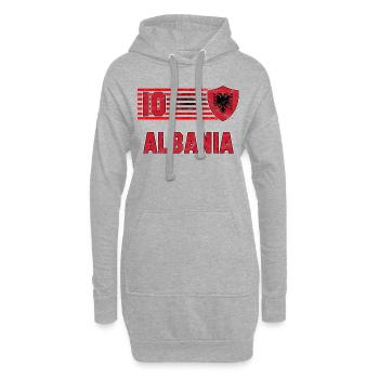 Équipe d’Albanie de football - Sweat-shirt à capuche long Femme - gris chiné - Devant