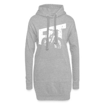 Fatbike Roue Fat Bike gros pneus Cadeau cool - Sweat-shirt à capuche long Femme - gris chiné - Devant