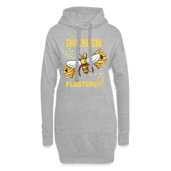 BIENEN FLÜSTERER | Retro Imker Bienenzucht Imkerei - Hoodie-Kleid - Grau meliert - Vorne