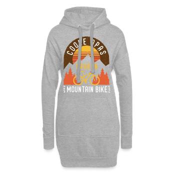 Coole Opas fahren Mountainbike | MTB Downhill Gro - Hoodie-Kleid - Grau meliert - Vorne