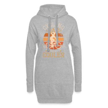 Cycling Dad | cooles Papa Radfahrer Fahrradfahrer - Hoodie-Kleid - Grau meliert - Vorne