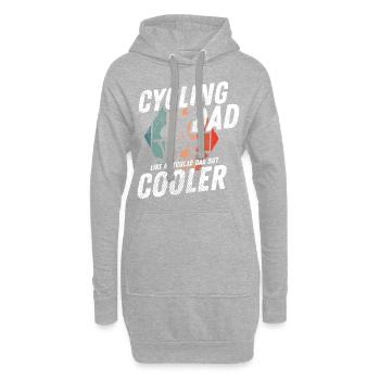 Cycling Dad | cool papa cycliste cycliste - Sweat-shirt à capuche long Femme - gris chiné - Devant