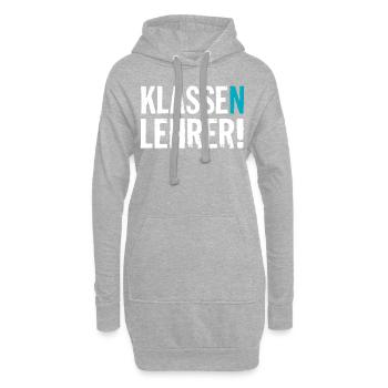 Abschied Geschenk für Klassenlehrer mit dem Klasse - Hoodie-Kleid - Grau meliert - Vorne