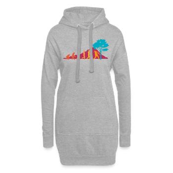 Tronçonneuse forestière Evolution Lumberjack Tree Cutter - Sweat-shirt à capuche long Femme - gris chiné - Devant