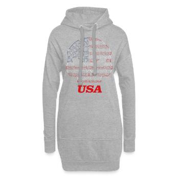 Skull USA United States - Hoodie-Kleid - Grau meliert - Vorne