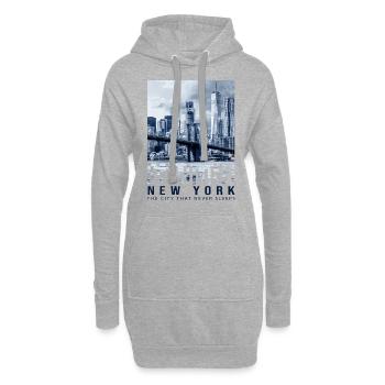New York City Freiheitsstatue USA Souvenir NYC - Hoodie-Kleid - Grau meliert - Vorne