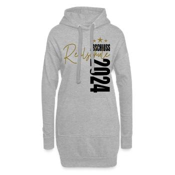 Abschluss 2024 Realschule - Hoodie-Kleid - Grau meliert - Vorne