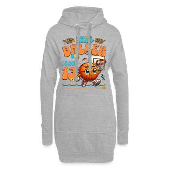 Basket-ball 13e anniversaire Fête d’anniversaire des enfants - Sweat-shirt à capuche long Femme - gris chiné - Devant