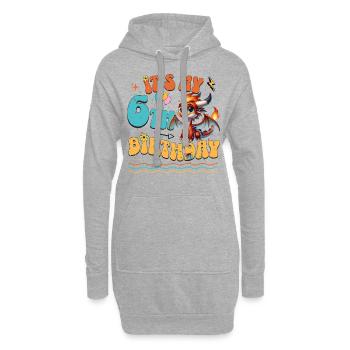 Dragon 6ème anniversaire Dragon - Sweat-shirt à capuche long Femme - gris chiné - Devant