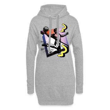 Handball Joueurs de handball - Sweat-shirt à capuche long Femme - gris chiné - Devant