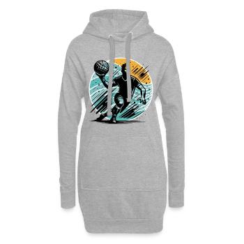 Handball - Sweat-shirt à capuche long Femme - gris chiné - Devant