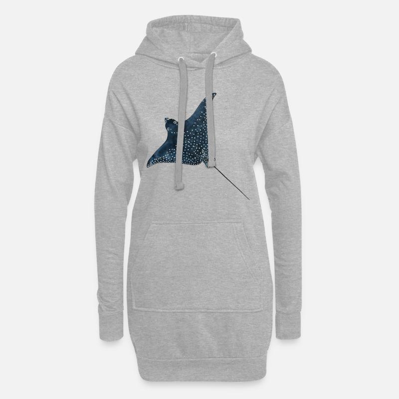 Rays Eagle Rays Stingrays Reef Plongée - Sweat-shirt à capuche long Femme - gris chiné