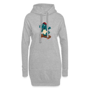 Patinage enfants Hippo - Sweat-shirt à capuche long Femme - gris chiné - Devant