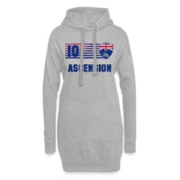 Équipe de football de l’Ascension - Sweat-shirt à capuche long Femme - gris chiné - Devant