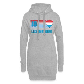 Luxemburg Fußball Mannschaft - Hoodie-Kleid - Grau meliert - Vorne