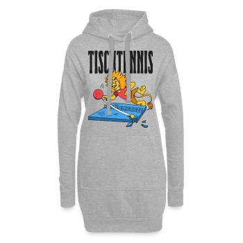Table Tennis Lion Ping Pong Lion Outfit Table - Hoodie Dress - heather grey - Front