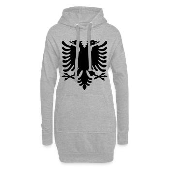 albania_2019 - Hoodie-Kleid - Grau meliert - Vorne