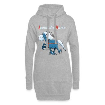 Isländer on Tour - Hoodie-Kleid - Grau meliert - Vorne
