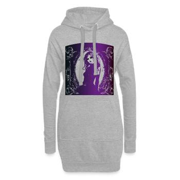 Girl fee gotic elfe depressiv mutig pwr Halloween - Hoodie-Kleid - Grau meliert - Vorne