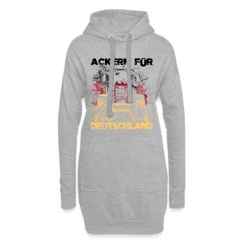 Traktor Flagge Deutschland - Hoodie-Kleid - Grau meliert - Vorne