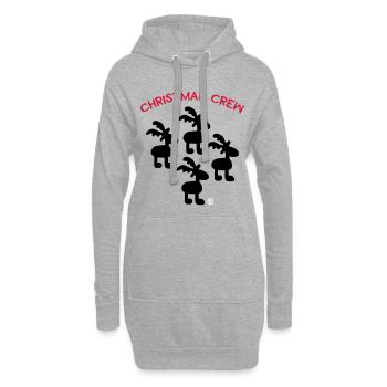Équipage de Noël - Sweat-shirt à capuche long Femme - gris chiné - Devant