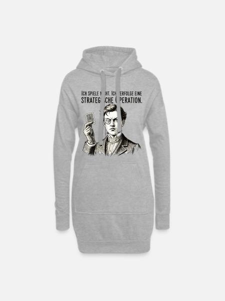 Strategic Operation - Hoodie Dress - heather grey