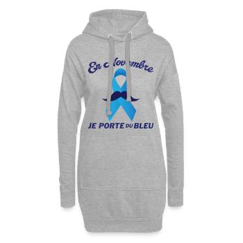 Monat des Bewusstseins für Prostatakrebs - Hoodie-Kleid - Grau meliert - Vorne