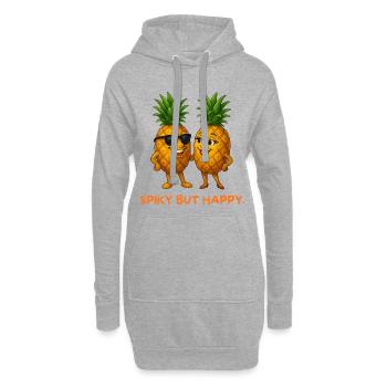 Duo Sun Ananas - Sweat-shirt à capuche long Femme - gris chiné - Devant