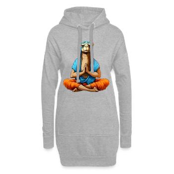Yoga Chameau - Sweat-shirt à capuche long Femme - gris chiné - Devant