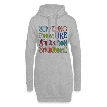 Souffrir du syndrome d’acquisition d’Uke - Sweat-shirt à capuche long Femme - gris chiné - Devant