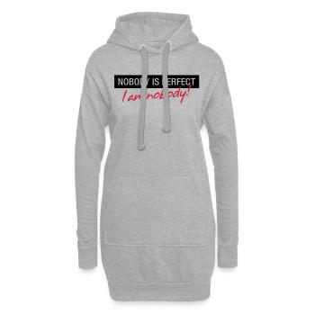 Personne n est parfait. Je ne suis personne! - Sweat-shirt à capuche long Femme - gris chiné - Devant