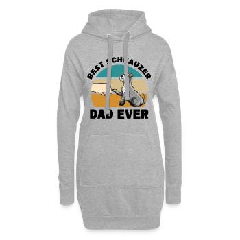 Schnauzer - Hoodie-Kleid - Grau meliert - Vorne