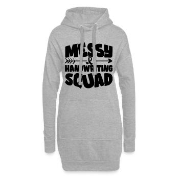 Dyslexique - Sweat-shirt à capuche long Femme - gris chiné - Devant