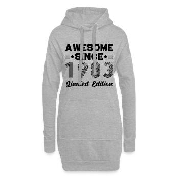 Awesome Since 1983 Limited Edition Birthday 40 - Hoodie-Kleid - Grau meliert - Vorne