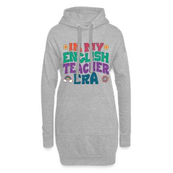 À l’époque de mon professeur d’anglais - Sweat-shirt à capuche long Femme - gris chiné - Devant