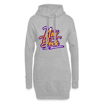 New York - Hoodie Dress - heather grey - Front