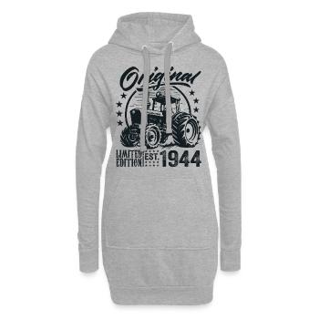 Original 1944 Geburtstag 1944 Farmer Traktor - Hoodie-Kleid - Grau meliert - Vorne