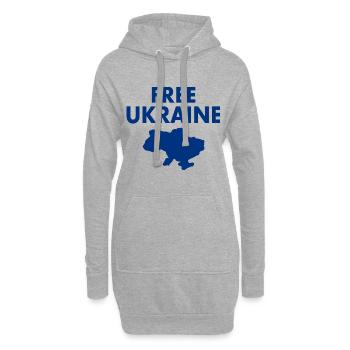 Free ukraine - Hoodie-Kleid - Grau meliert - Vorne