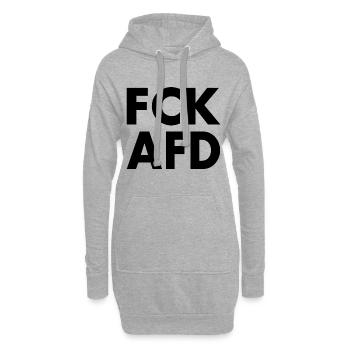 Fck afd - Hoodie-Kleid - Grau meliert - Vorne
