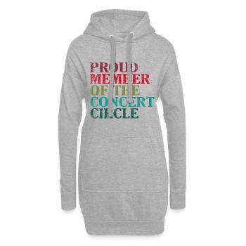 Fier membre du Cercle de concert - Sweat-shirt à capuche long Femme - gris chiné - Devant