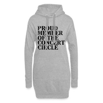 Fier membre du Cercle de concerts - Sweat-shirt à capuche long Femme - gris chiné - Devant