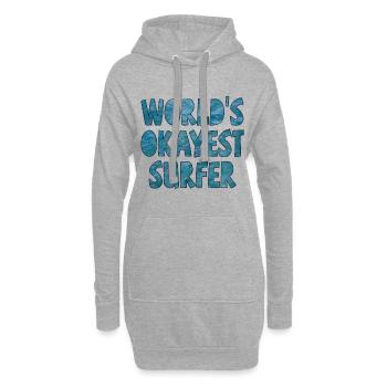 Le surfeur le plus correct du monde - Sweat-shirt à capuche long Femme - gris chiné - Devant