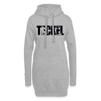TECKEL Jagdhund Wilsigns Jagdhunde Dackel Jäger - Hoodie-Kleid - Grau meliert - Vorne