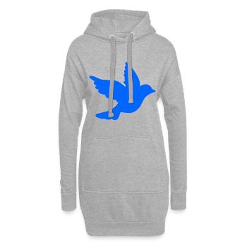 Friedenstaube - Hoodie-Kleid - Grau meliert - Vorne