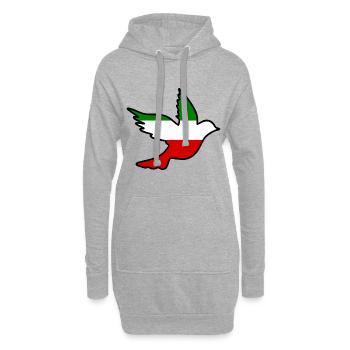 Women life freedom - Hoodie-Kleid - Grau meliert - Vorne