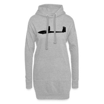 DG300 - Hoodie-Kleid - Grau meliert - Vorne