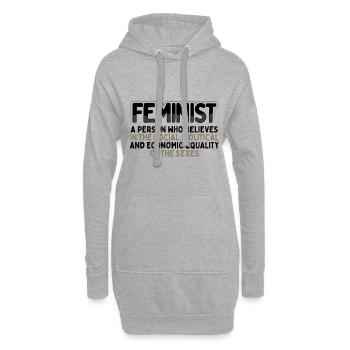 Feministische sozialpolitische ökonomische Gleichheit von - Hoodie-Kleid - Grau meliert - Vorne