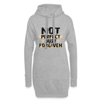 Nicht perfekt, nur vorhergesagte christliche Geschenkideen - Hoodie-Kleid - Grau meliert - Vorne