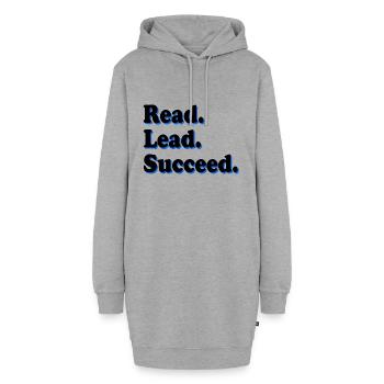 Buch Lover Geschenk Lesen Lead Succeed Reader Geschenke - Hoodie-Kleid - Grau meliert - Vorne